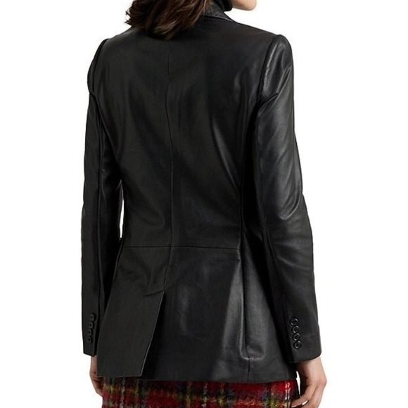 RALPH LAUREN Double-Breasted Lambskin Blazer NWT - Picture 2 of 8